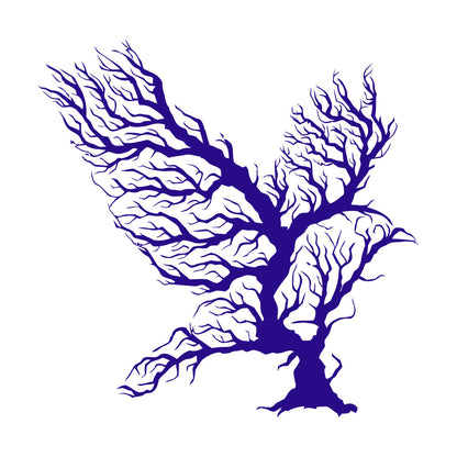 Abstract Bird Branches Tribal Home Idea Engraving Stickers Removable Without Leaving Glue