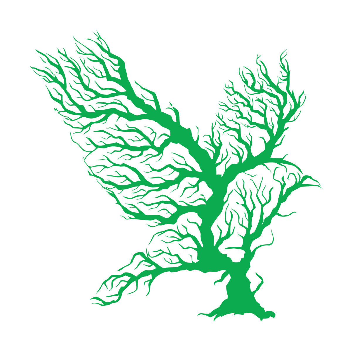 Abstract Bird Branches Tribal Home Idea Engraving Stickers Removable Without Leaving Glue