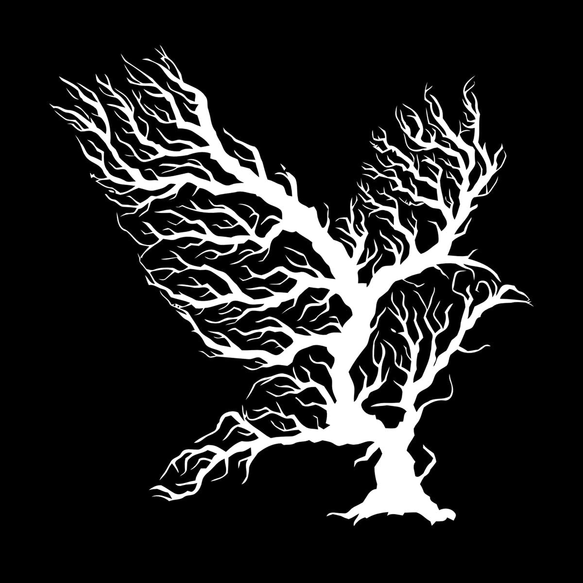 Abstract Bird Branches Tribal Home Idea Engraving Stickers Removable Without Leaving Glue