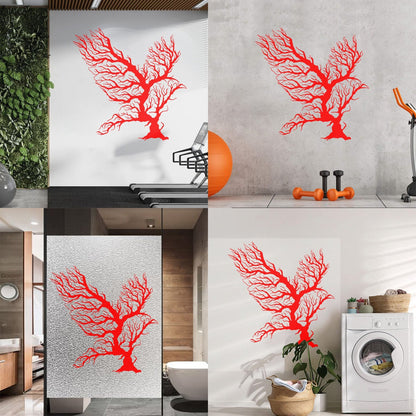 Abstract Bird Branches Tribal Home Idea Engraving Stickers Removable Without Leaving Glue