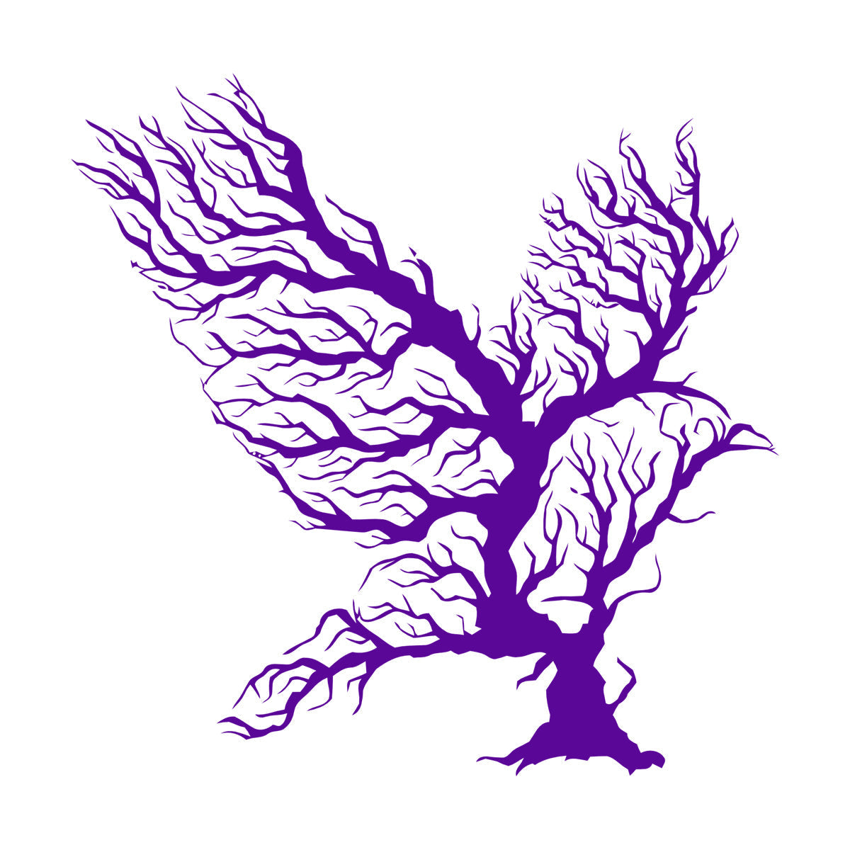 Abstract Bird Branches Tribal Home Idea Engraving Stickers Removable Without Leaving Glue