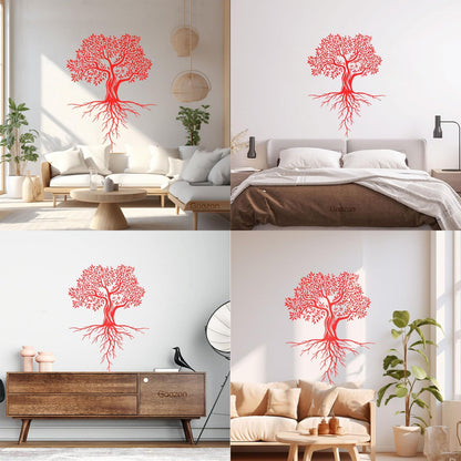 Wall Decals Pvc Abstract Tree Roots Branches Leaves Forest Do Not Damage The Wall Surface