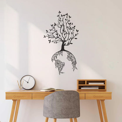 Lettering Stickers Abstract World Tree Branch Roots Natural Forest Multi Color Selection