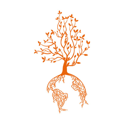 Lettering Stickers Abstract World Tree Branch Roots Natural Forest Multi Color Selection