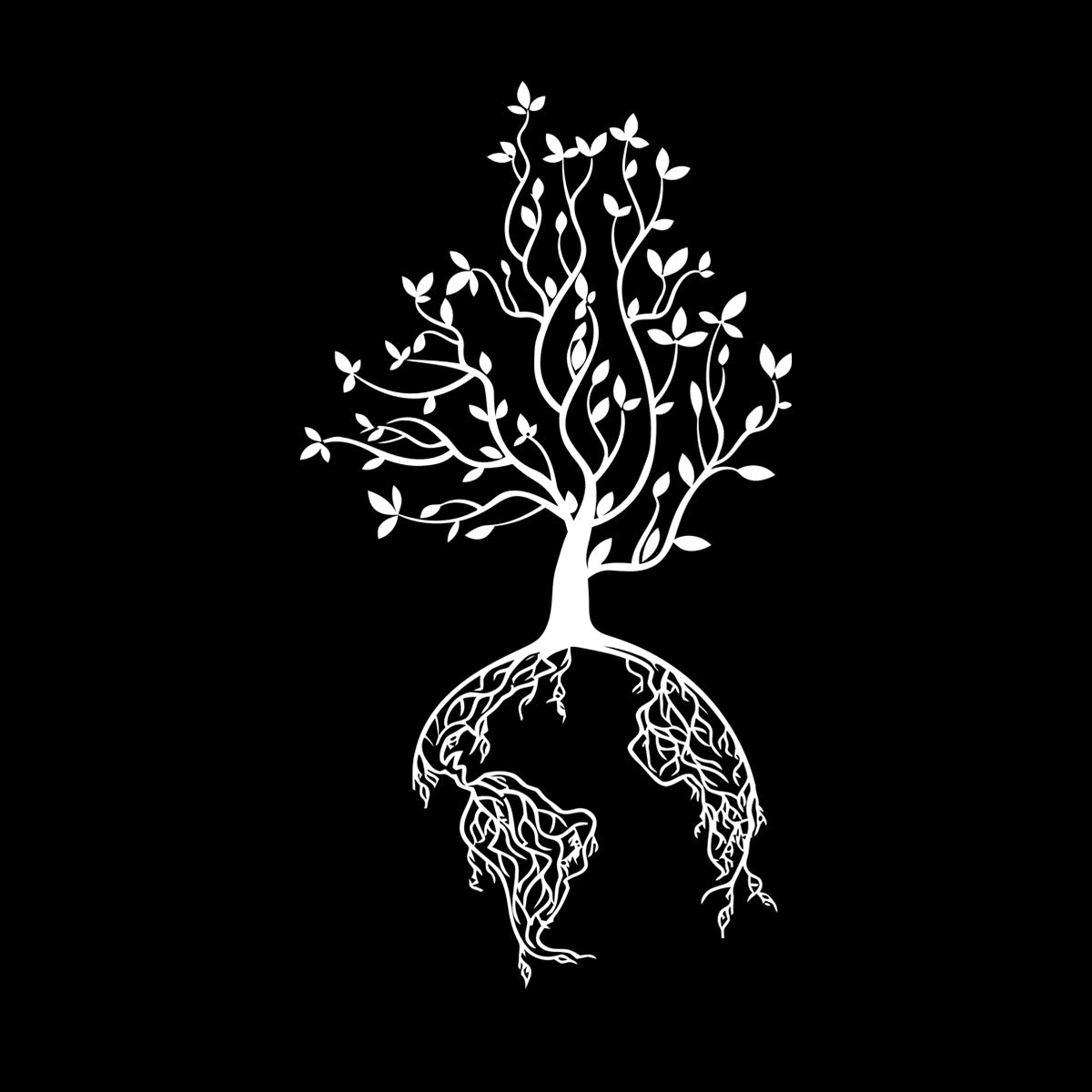 Lettering Stickers Abstract World Tree Branch Roots Natural Forest Multi Color Selection