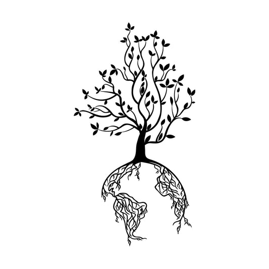 Lettering Stickers Abstract World Tree Branch Roots Natural Forest Multi Color Selection