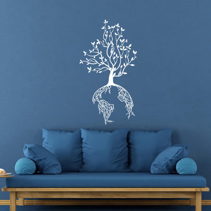 Lettering Stickers Abstract World Tree Branch Roots Natural Forest Multi Color Selection