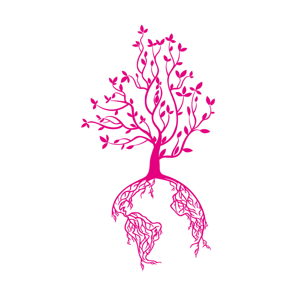 Lettering Stickers Abstract World Tree Branch Roots Natural Forest Multi Color Selection