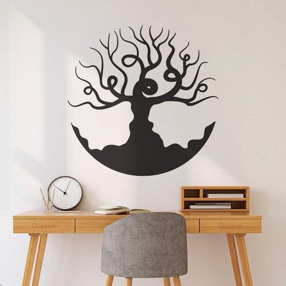 Fine Carving Stickers Beautiful Bare Tree Branches Living Bedroom Art Decoration
