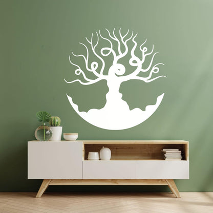 Fine Carving Stickers Beautiful Bare Tree Branches Living Bedroom Art Decoration