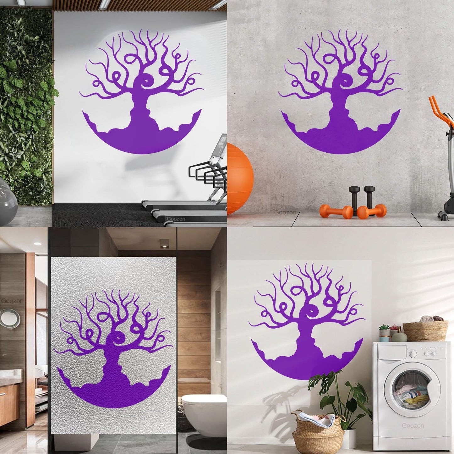Fine Carving Stickers Beautiful Bare Tree Branches Living Bedroom Art Decoration