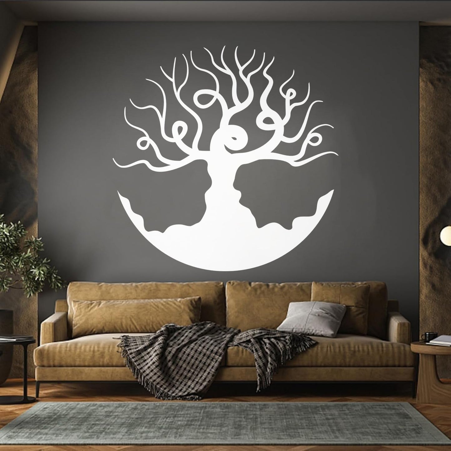 Fine Carving Stickers Beautiful Bare Tree Branches Living Bedroom Art Decoration