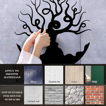 Fine Carving Stickers Beautiful Bare Tree Branches Living Bedroom Art Decoration