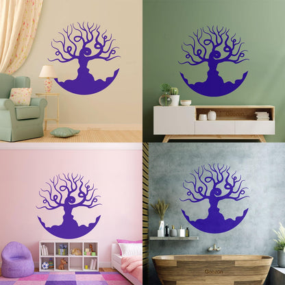Fine Carving Stickers Beautiful Bare Tree Branches Living Bedroom Art Decoration