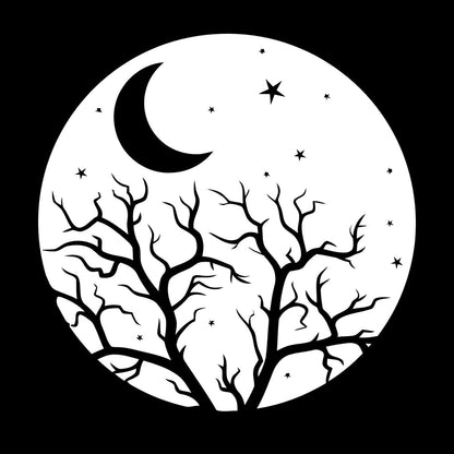 Vinyl Art Sticker Bedroom Good Night Stars Tree Branch Window Decals
