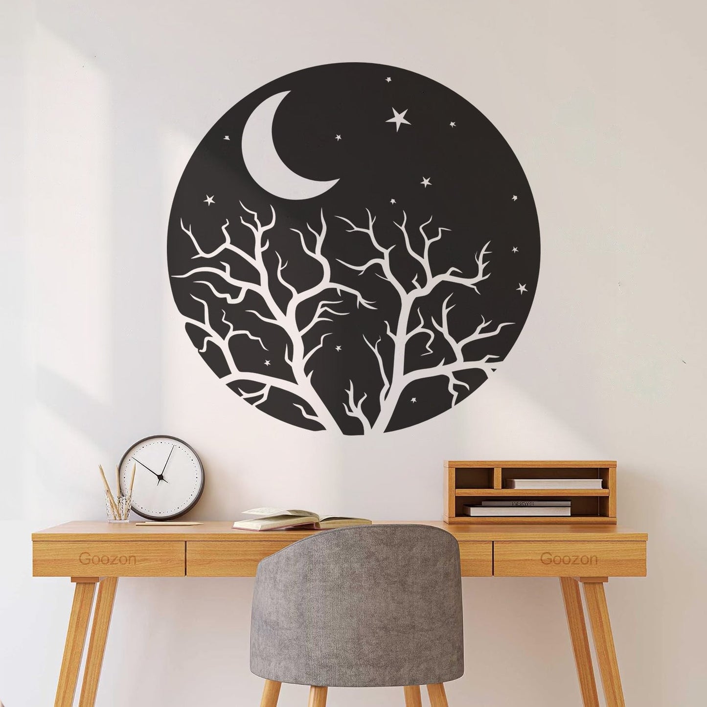 Vinyl Art Sticker Bedroom Good Night Stars Tree Branch Window Decals