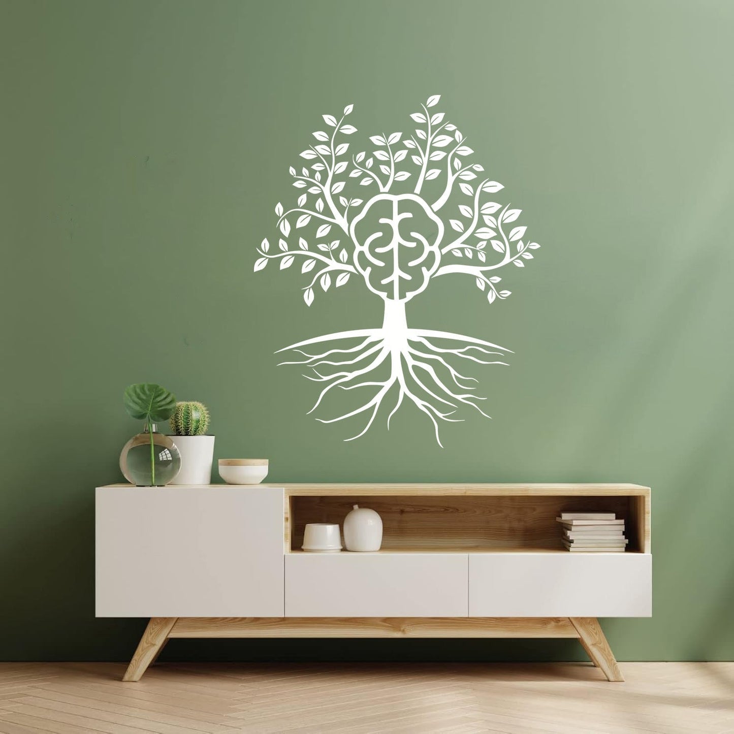 Fine Carving Decals Brain Tree Branch Leaves Home Can Modify And Add Information