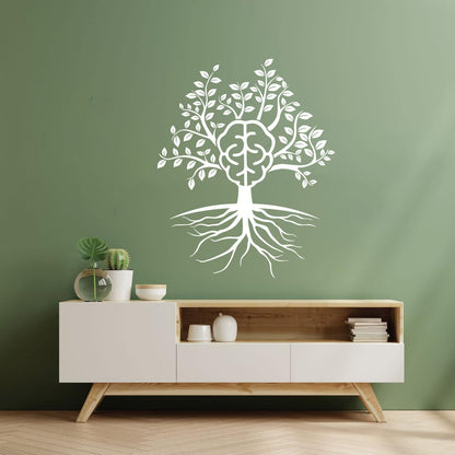 Fine Carving Decals Brain Tree Branch Leaves Home Can Modify And Add Information
