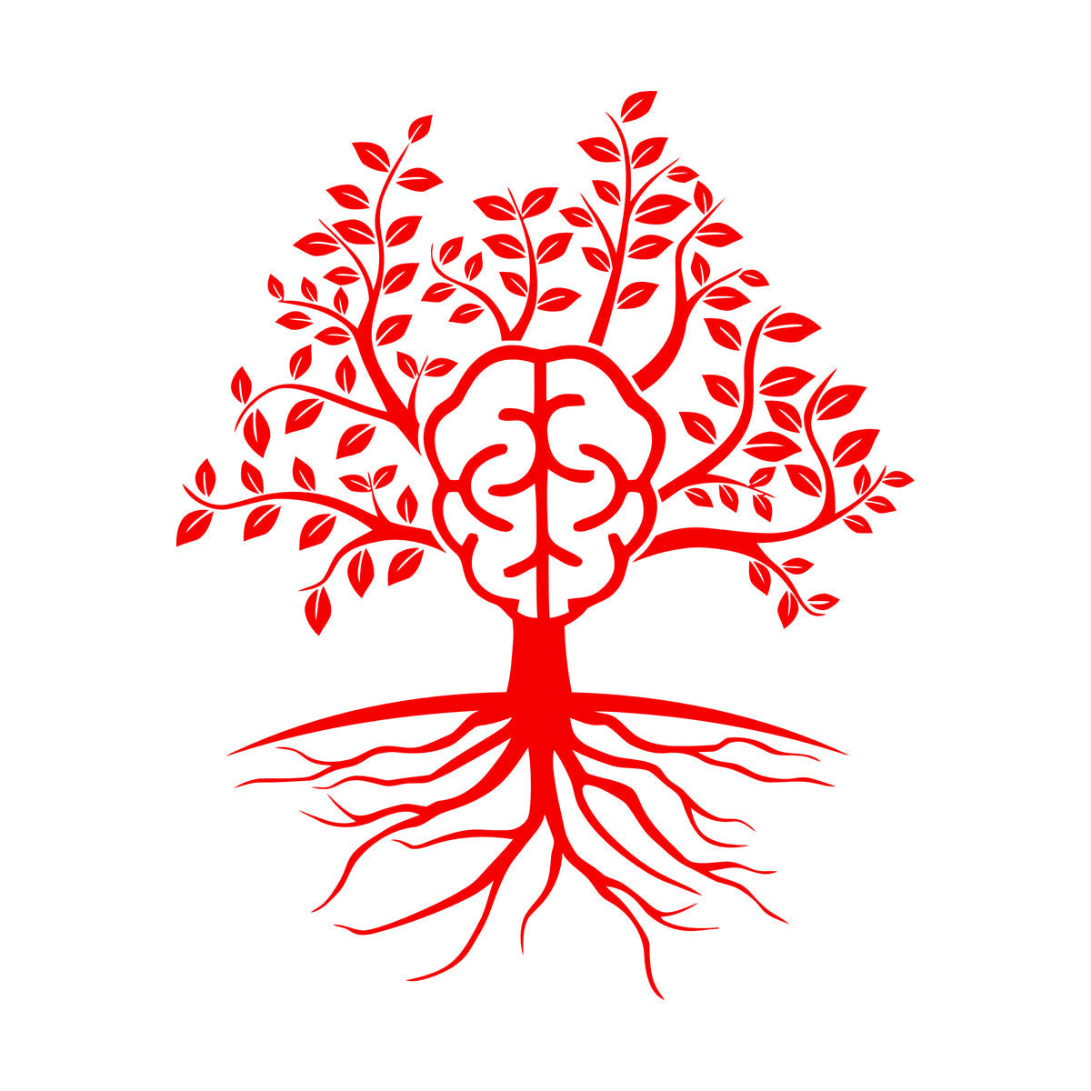Fine Carving Decals Brain Tree Branch Leaves Home Can Modify And Add Information