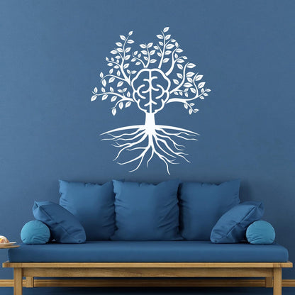 Fine Carving Decals Brain Tree Branch Leaves Home Can Modify And Add Information