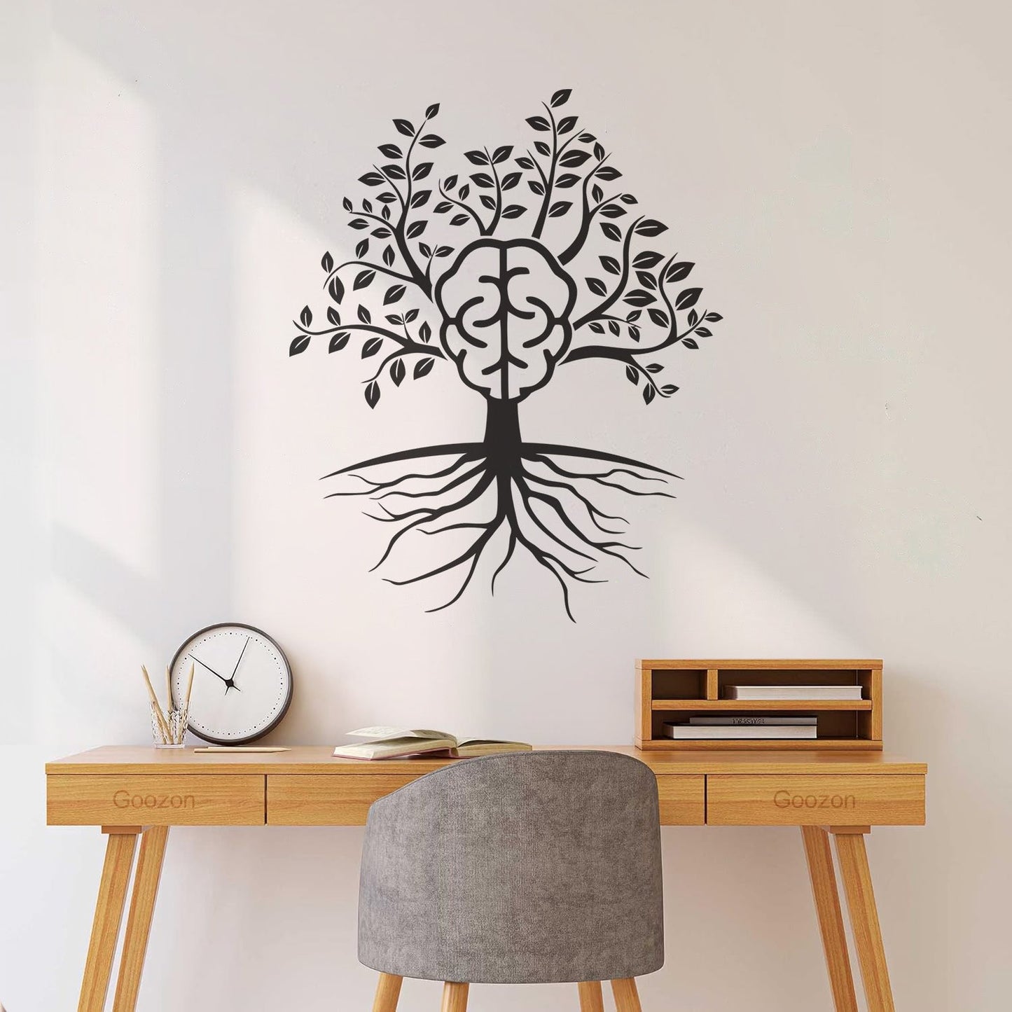 Fine Carving Decals Brain Tree Branch Leaves Home Can Modify And Add Information
