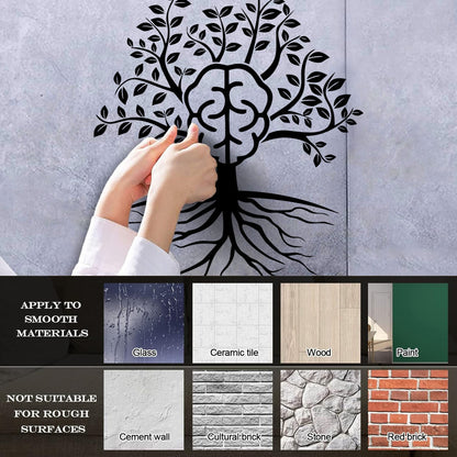 Fine Carving Decals Brain Tree Branch Leaves Home Can Modify And Add Information