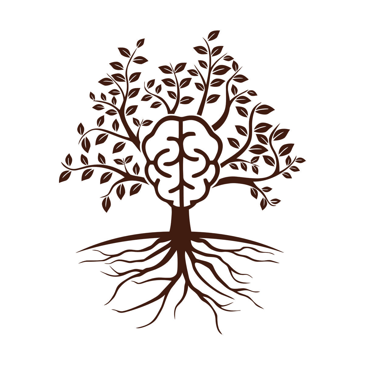 Fine Carving Decals Brain Tree Branch Leaves Home Can Modify And Add Information