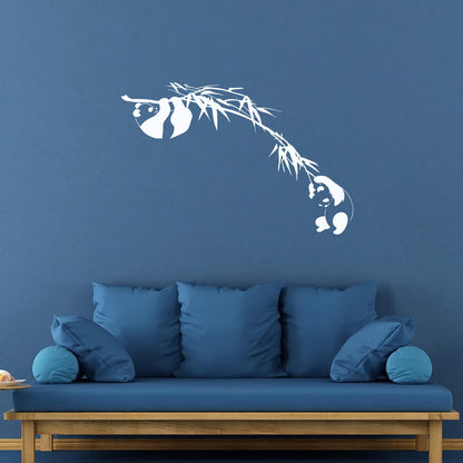 Vinyl Art Sticker Branch Bamboo Tree Panda Asian Animal Art Decoration