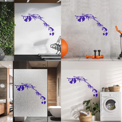 Vinyl Art Sticker Branch Bamboo Tree Panda Asian Animal Art Decoration