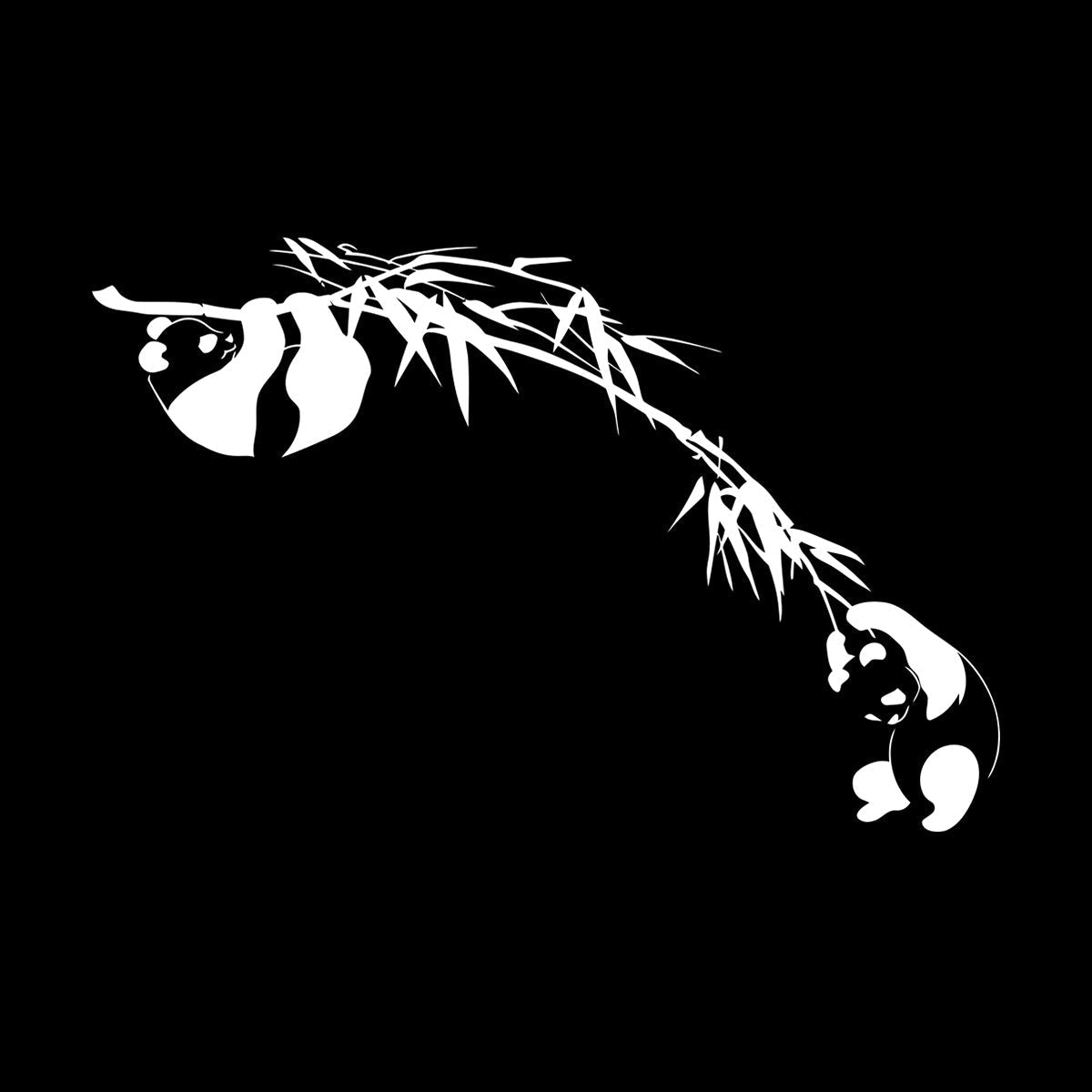 Vinyl Art Sticker Branch Bamboo Tree Panda Asian Animal Art Decoration