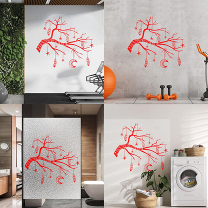Vinyl Wall Stickers Branch Feathers Ation Tattoo Culture