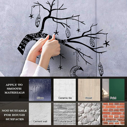 Vinyl Wall Stickers Branch Feathers Ation Tattoo Culture