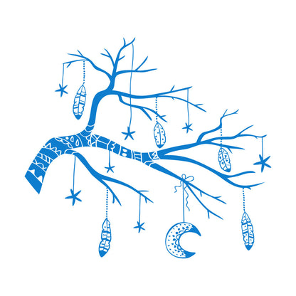 Vinyl Wall Stickers Branch Feathers Ation Tattoo Culture