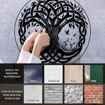 Wall Decals Pvc Celtic Tree Symbols Branches Leaves Roots Art Decoration
