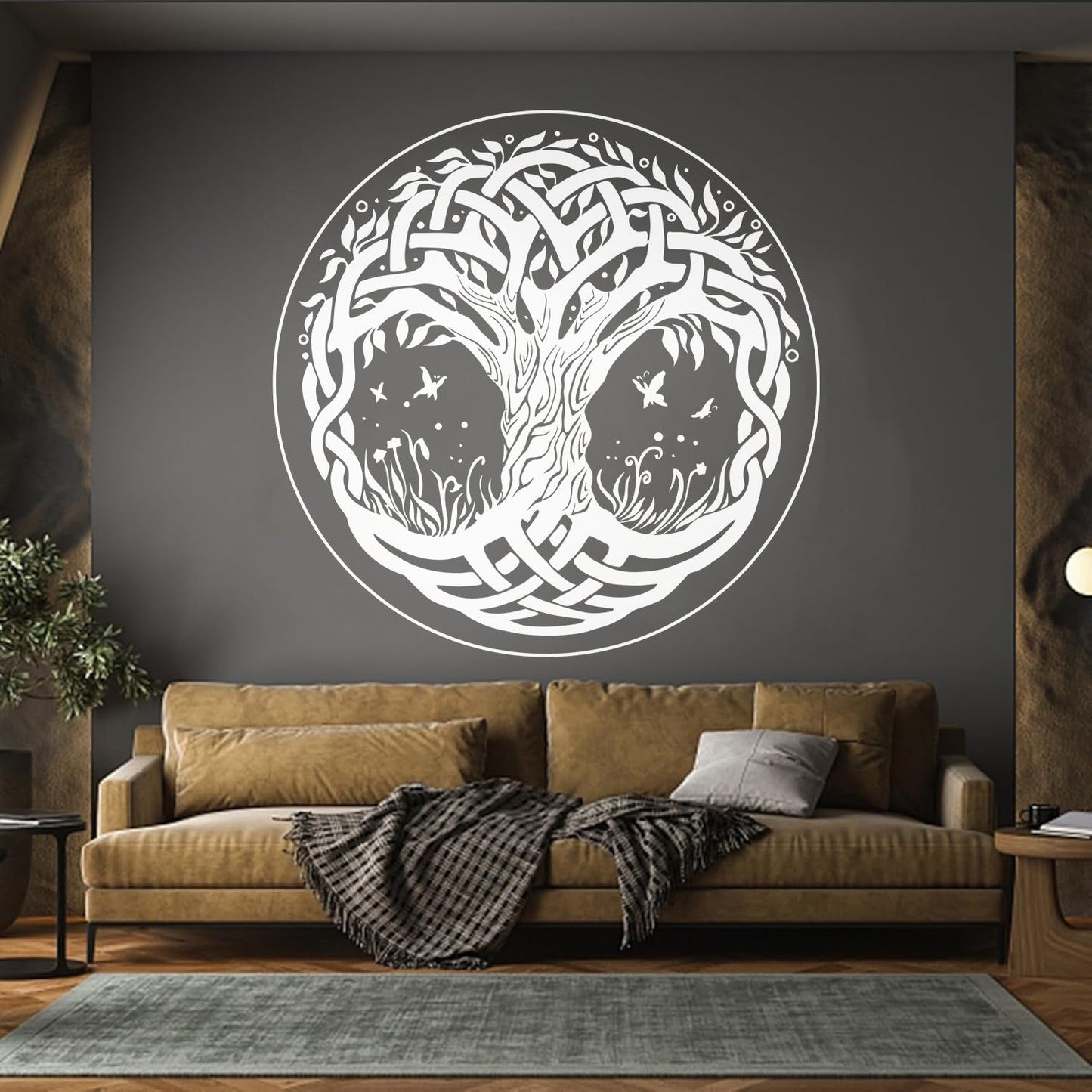 Wall Decals Pvc Celtic Tree Symbols Branches Leaves Roots Art Decoration