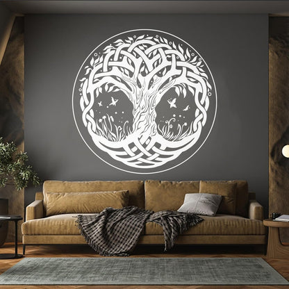 Wall Decals Pvc Celtic Tree Symbols Branches Leaves Roots Art Decoration