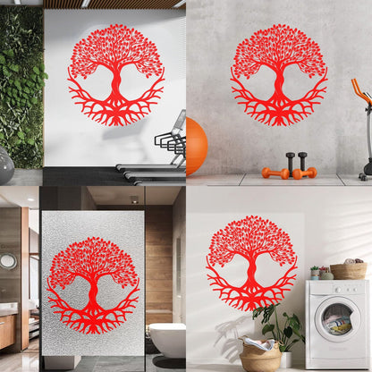 Wall Decals Circle Tree Of Life Symbol Roots Branches Glass Stickers