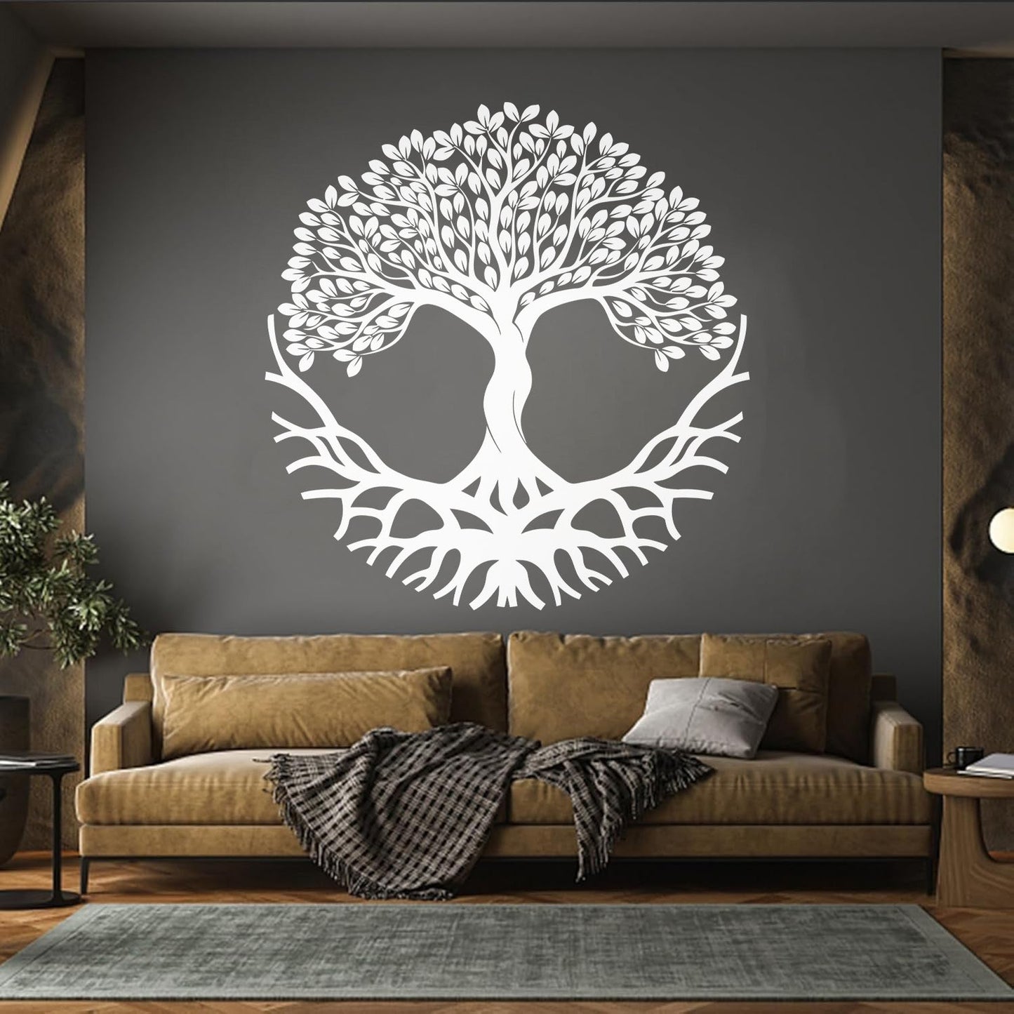 Wall Decals Circle Tree Of Life Symbol Roots Branches Glass Stickers