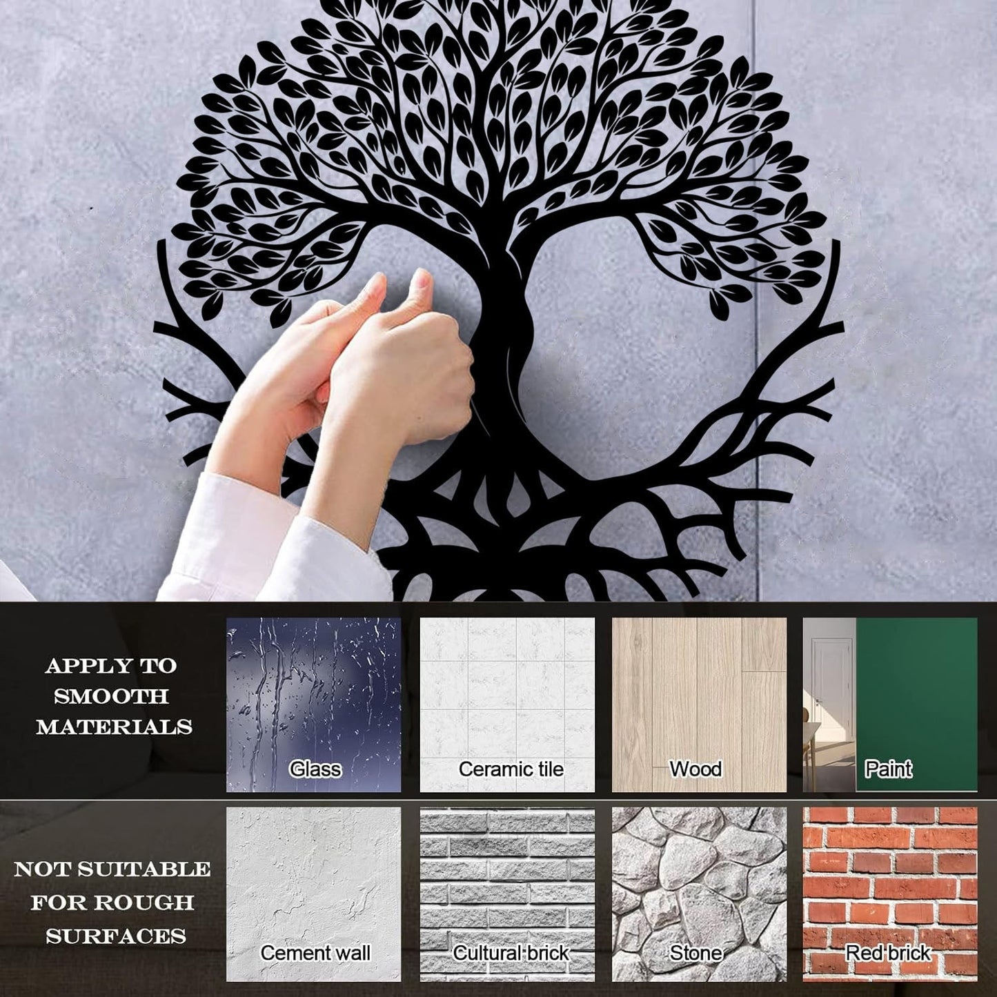 Wall Decals Circle Tree Of Life Symbol Roots Branches Glass Stickers