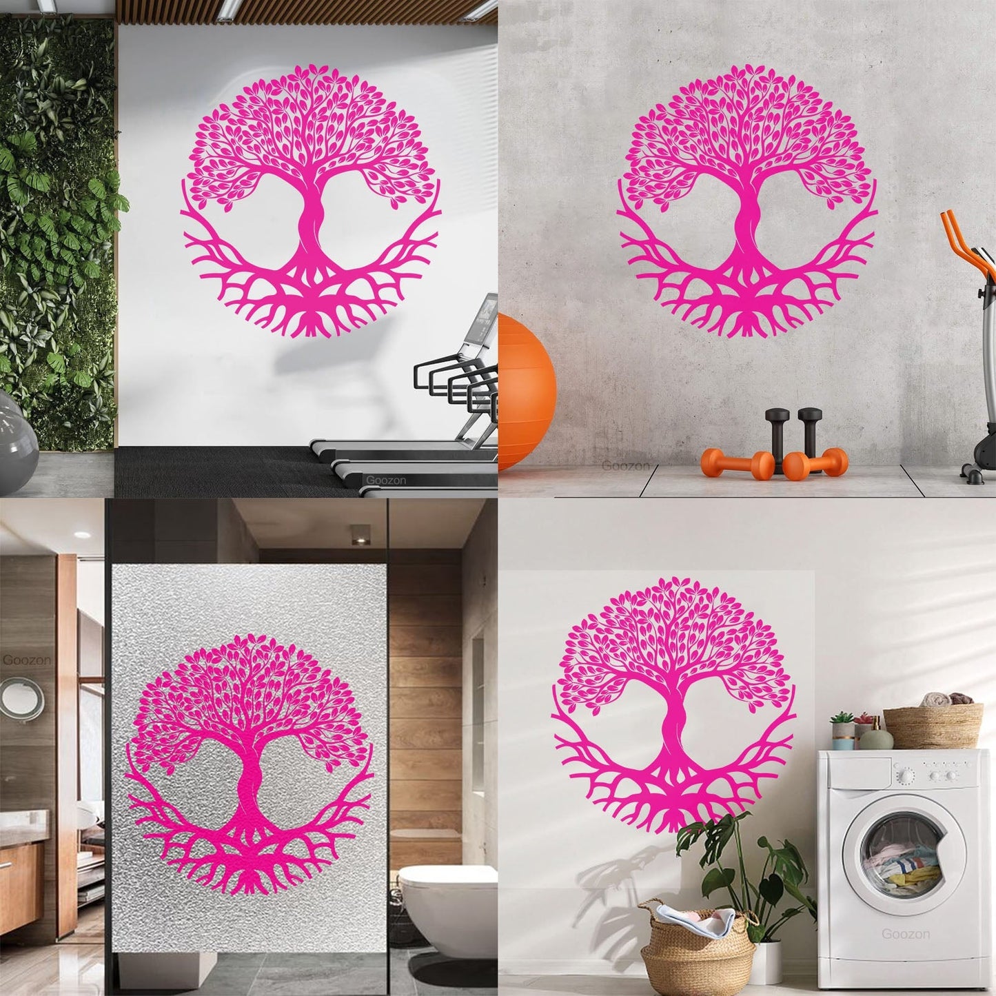 Wall Decals Circle Tree Of Life Symbol Roots Branches Glass Stickers