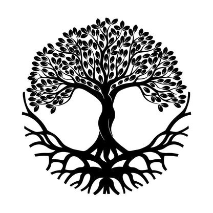 Wall Decals Circle Tree Of Life Symbol Roots Branches Glass Stickers