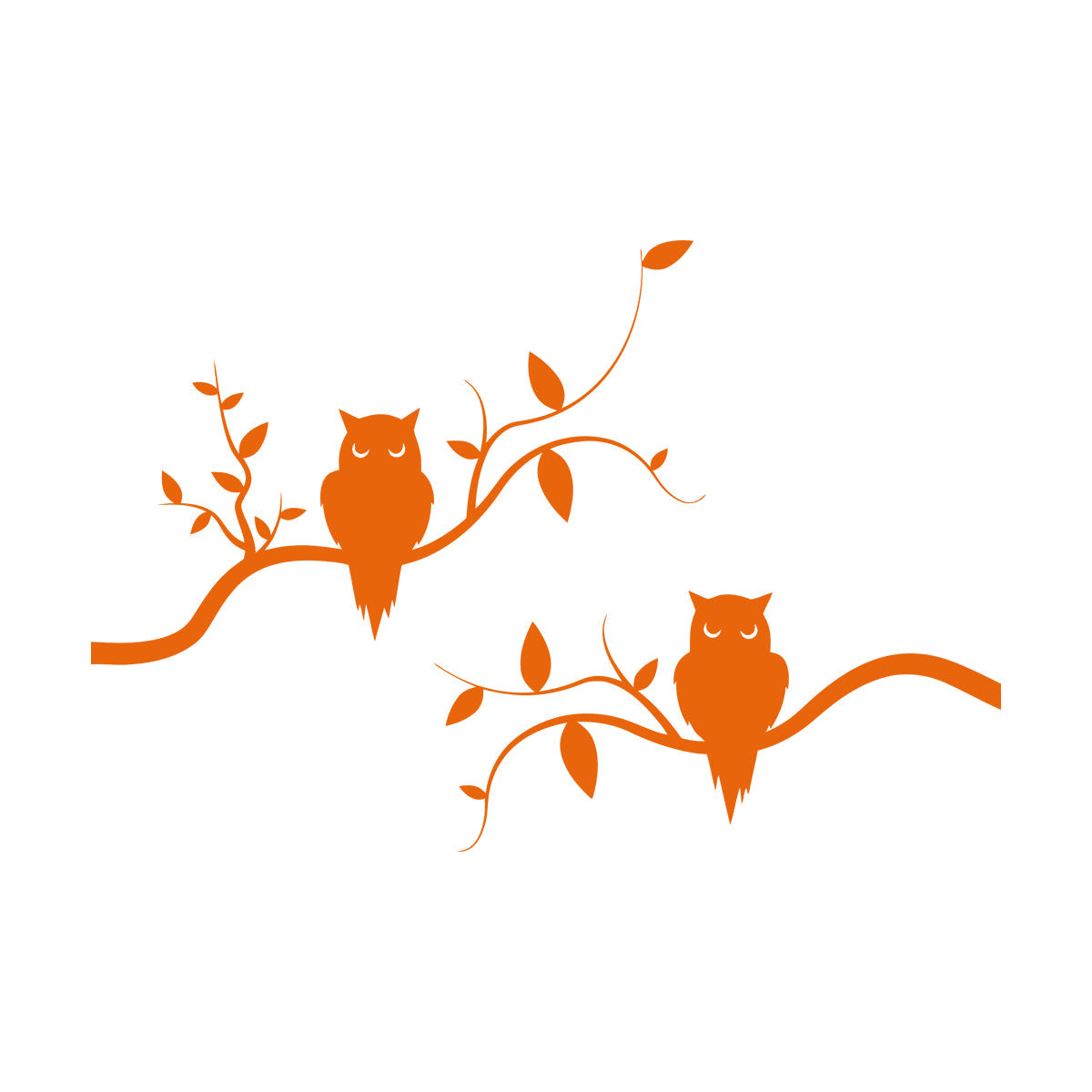 Mural And Wall Vinyl Decal Couple Owls On Branch Good Night Kids Bedroom Removable Without Leaving Glue