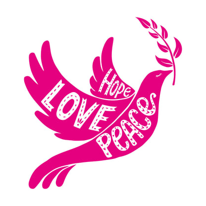 Vinyl Art Sticker Dove With Olive Branch Love Peace Hope Art Mural Painting