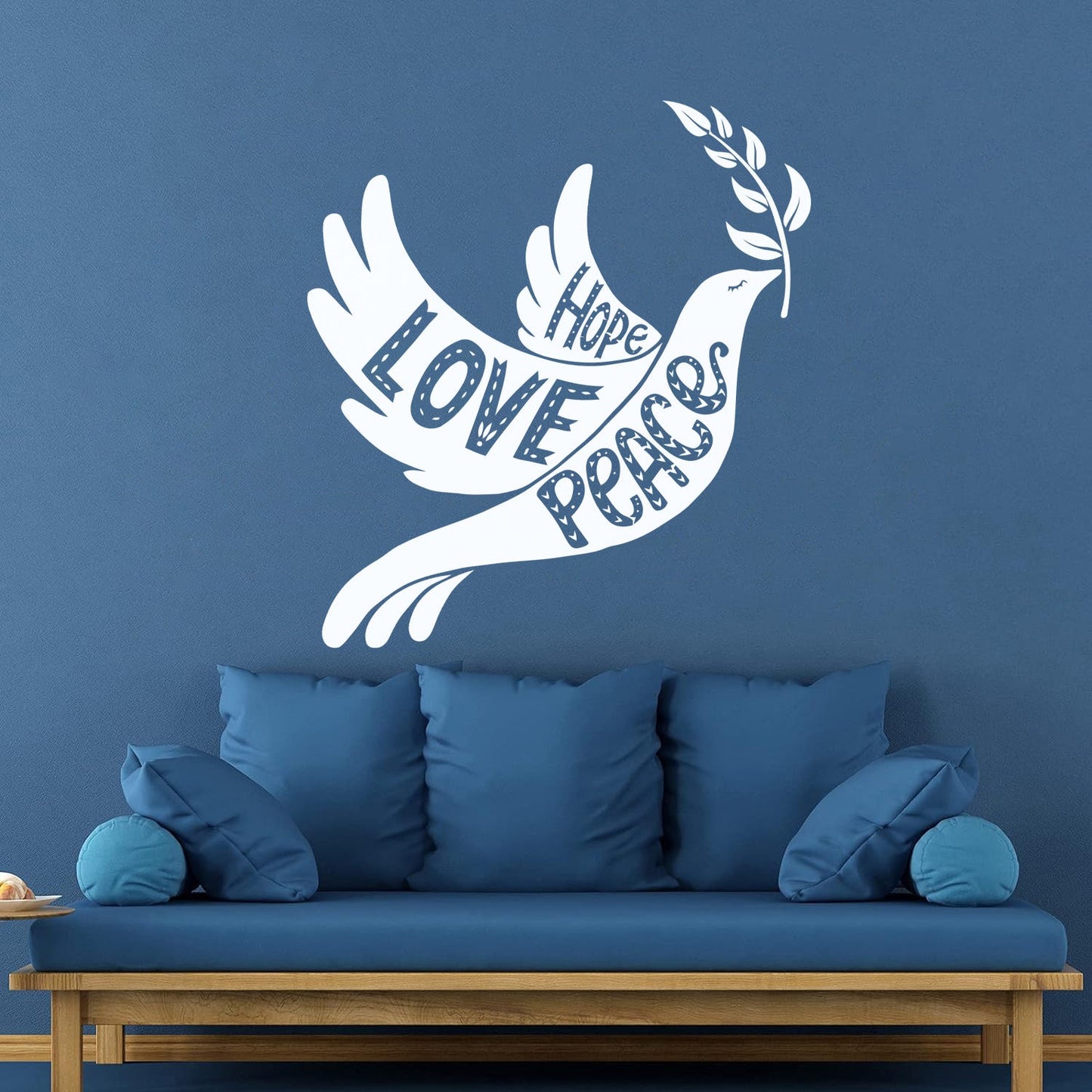 Vinyl Art Sticker Dove With Olive Branch Love Peace Hope Art Mural Painting