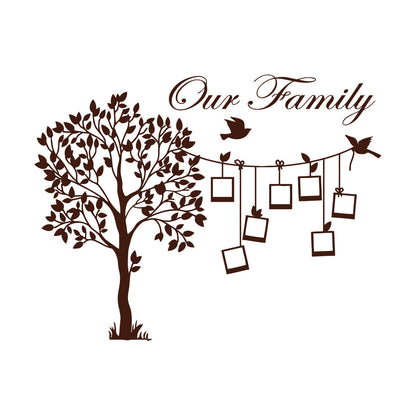 Engraving Stickers Family Tree Branch Photos Birds Multiple Size Options