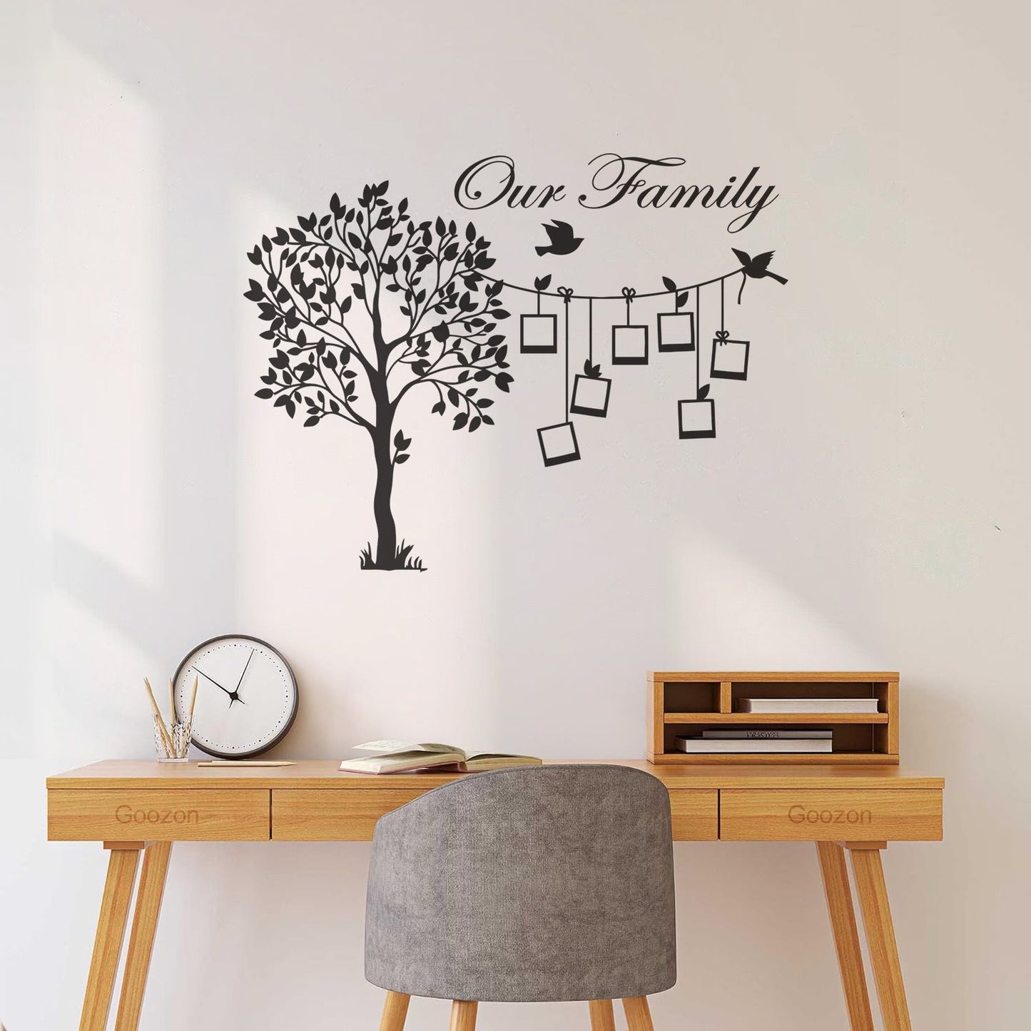 Engraving Stickers Family Tree Branch Photos Birds Multiple Size Options