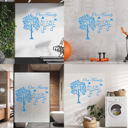 Engraving Stickers Family Tree Branch Photos Birds Multiple Size Options