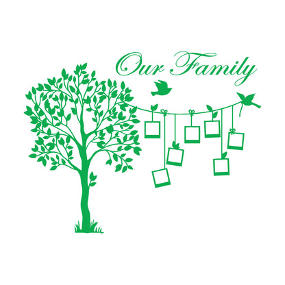 Engraving Stickers Family Tree Branch Photos Birds Multiple Size Options