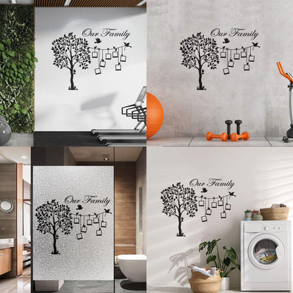 Engraving Stickers Family Tree Branch Photos Birds Multiple Size Options