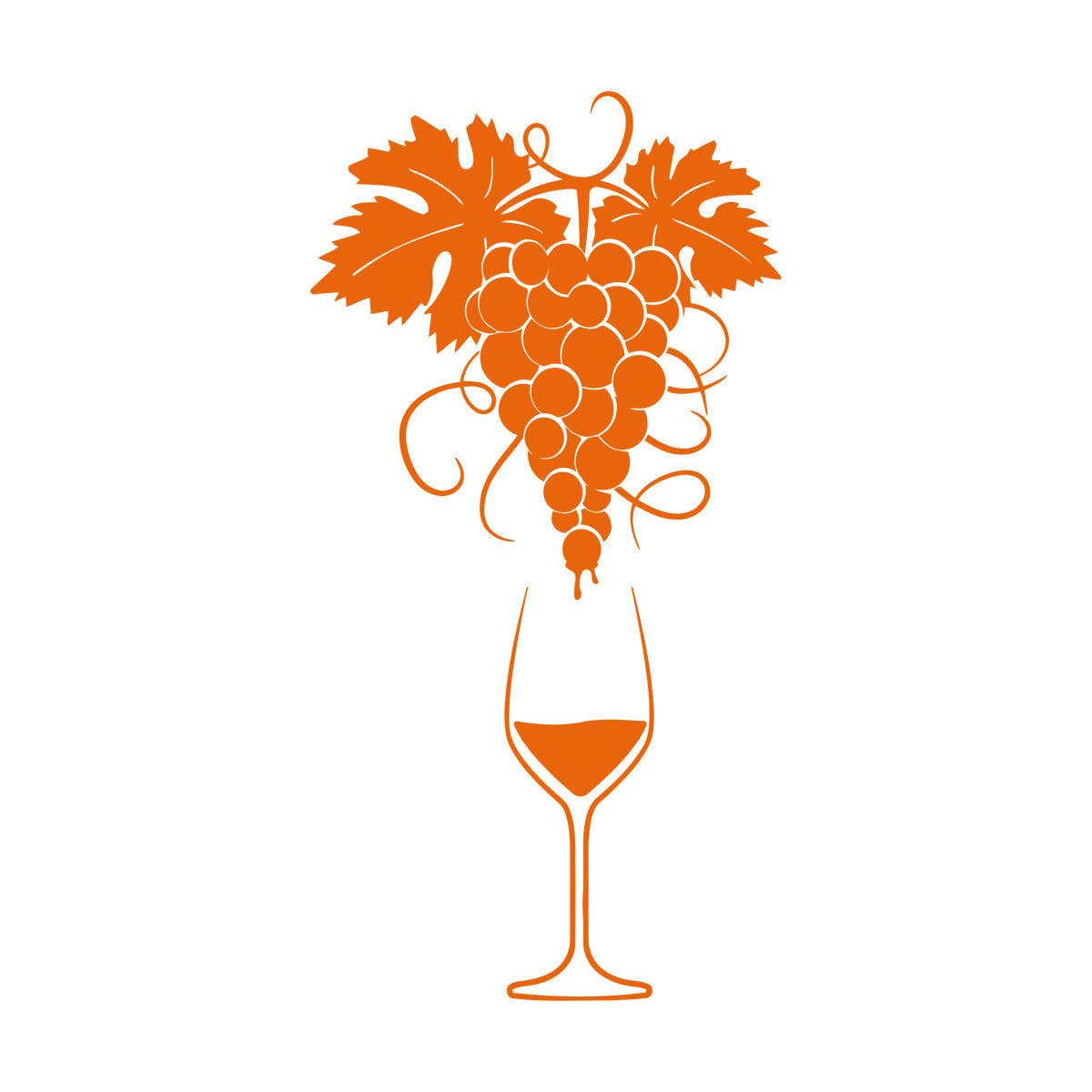 Vinyl Wall Decals Glass Of Wine Grape Branch Vine Alcohol Shop Car Body Decoration